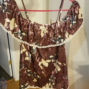 Floaral off shoulder top